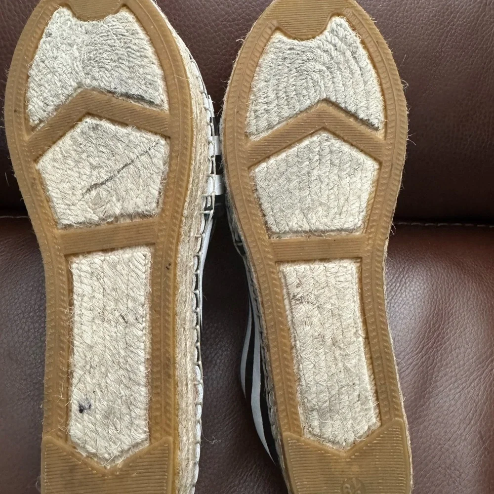 Kate Spade Black and White Espadrille Shoes